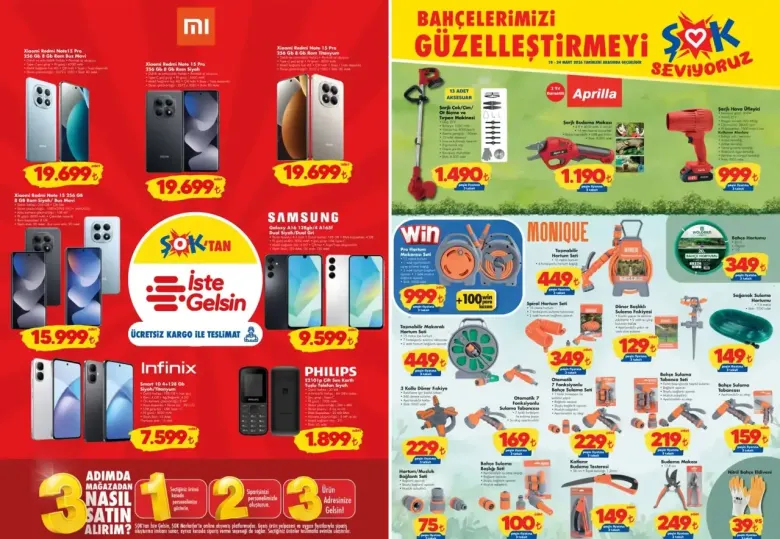 ŞOK aktüel kataloğu ile Redmi Note 15 satışa çıktı