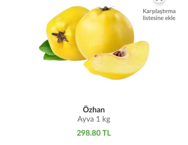 Ayva yemek hayal oldu