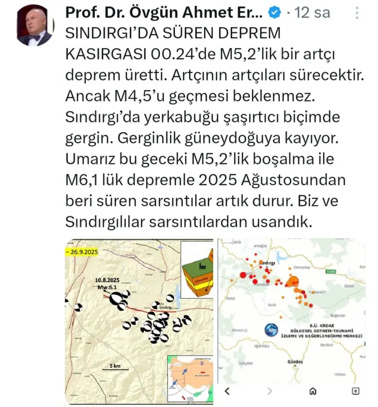 İnegöl'de hissedilen depremler sonrası kritik açıklama geldi!