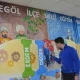Engelli öğretmen hayal gücünü kullandı, Türkiye Yüzyılı Maarif Modeli müfredatını duvara resmetti