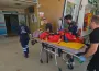 İnegöl'de feci kaza! İşçinin ayağı kırıldı