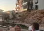 Yeni yapılan istinat duvarı yerle bir oldu!