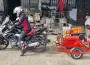 Motosikletlere özel taşınabilir yangın sistemi