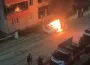 Kentte otomobiller alev alev yandı!