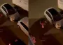 İnegöl'de aracına sandalye üzerinde bindi