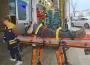 İnegöl’de korku dolu anlar! Servis şoförüne otomobil çarptı