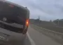 Motosiklet sürücüsü arka camdan içeri girdi!