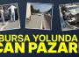İnegöl Bursa yolunda iki araç çarpıştı: 3 kişi yaralandı