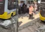 İnegöl'de Korku Dolu Anlar! Minibüs Böyle Uçtu