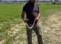 İnegöl'de tarlada çiftçinin cesareti herkesi korkuttu!