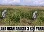 Tarlaya uçan araçta 3 kişi yaralandı!