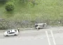 Kayganlaşan yolda korku dolu anlar!