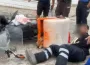 Bursa’da motosikletli kuryenin zor anları! Hastanelik oldu