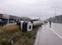 İnegöl’de tanker devrildi! Ekipler alarma geçti