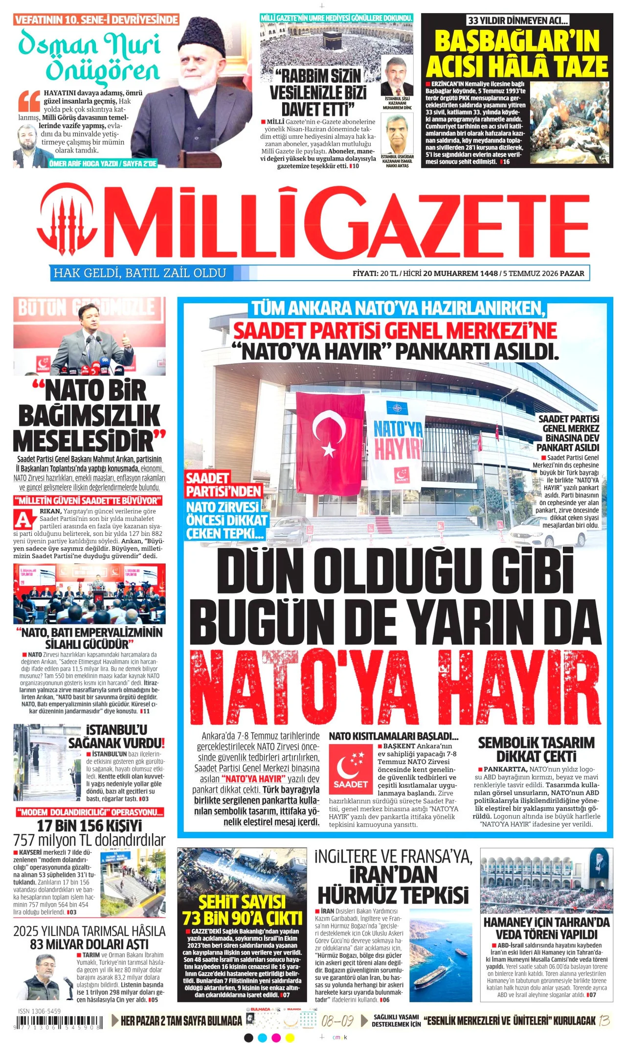 Milli Gazete Bugun