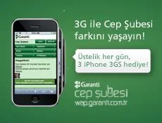 3G farkı Garanti Cep Şubesi'nde