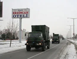 Erzincan'da tuhaf askeri konvoy!