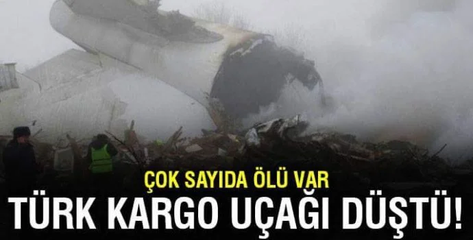 Kırgızistanda uçak evlerin üzerine düştü: 16 ölü
