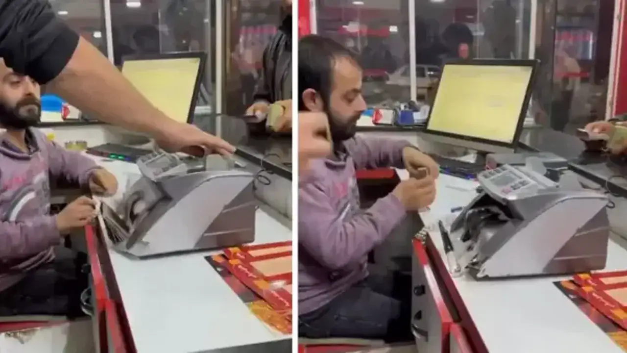 Suriye’de Para Sayma Makinesi ile Yapılan Yemek Ödemesi