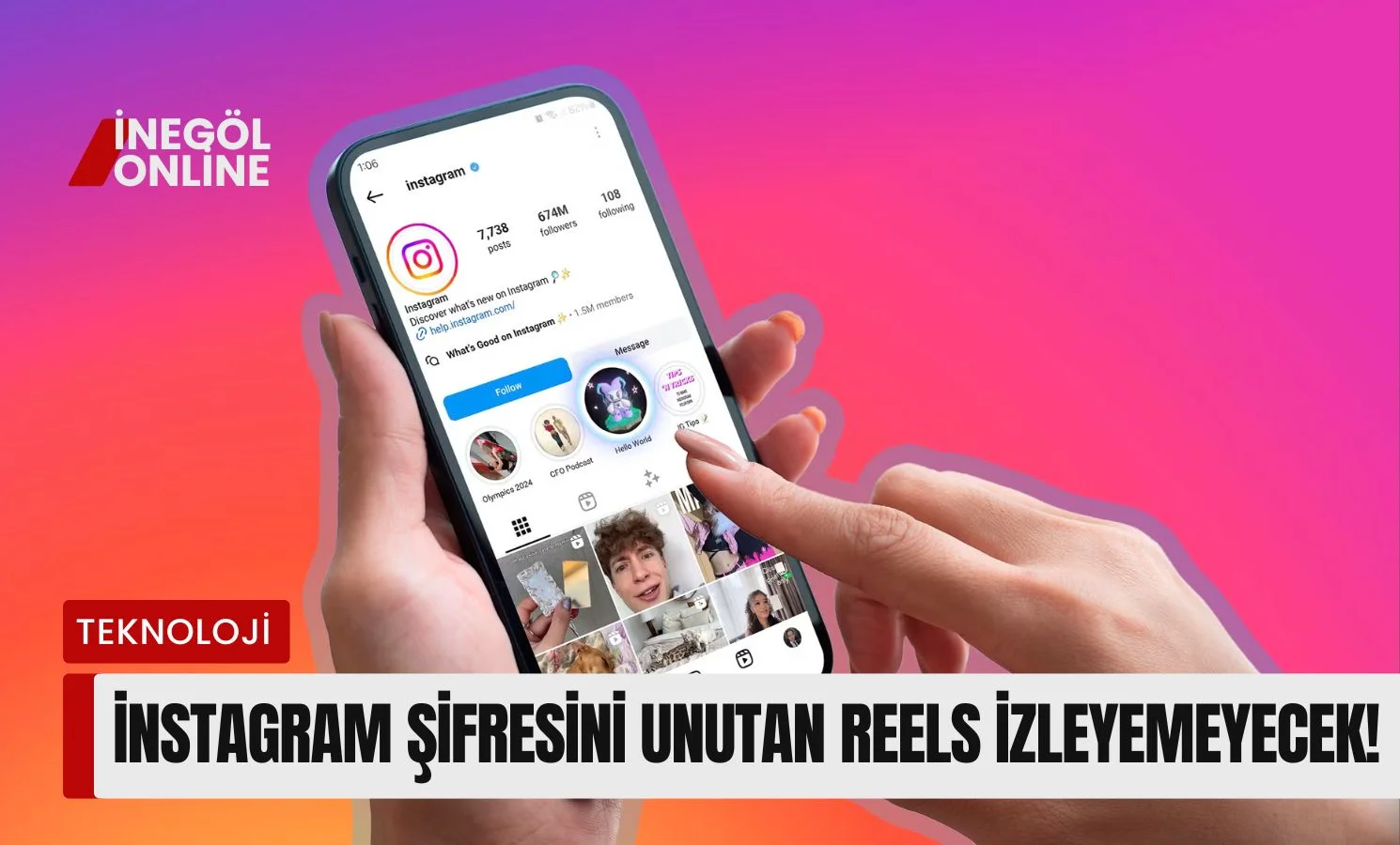 Instagram şifresini unutan reels izleyemeyecek!