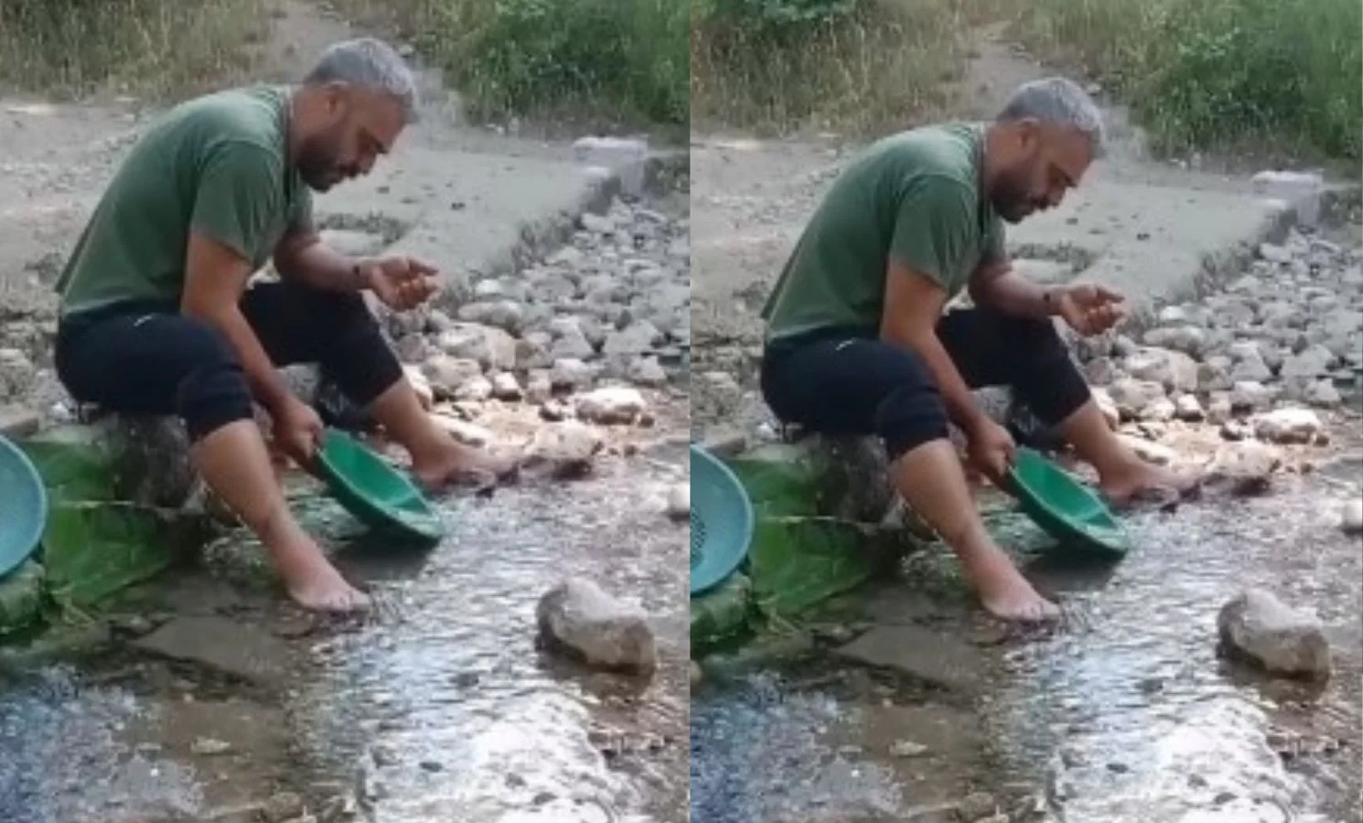 İnegöl'de derelerde altın avına çıktılar!