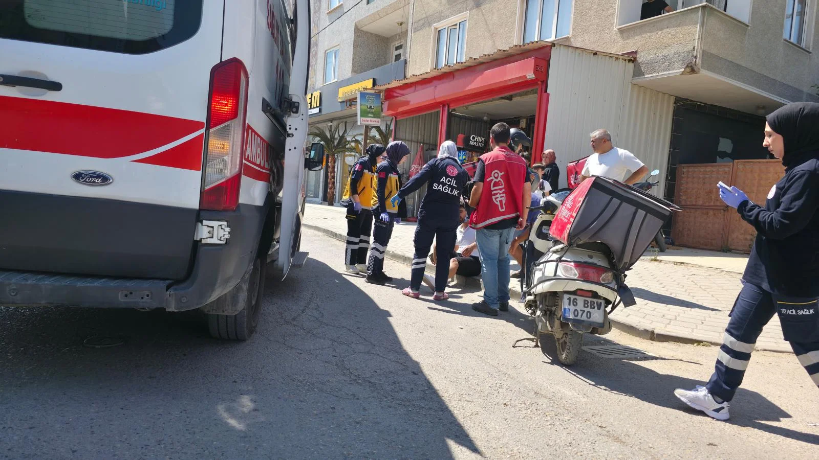 Sipariş götürürken hastanelik oldu