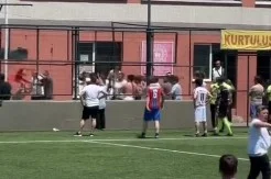 İnegöl'de köyler arası turnuvada yumruklar havada uçuştu!