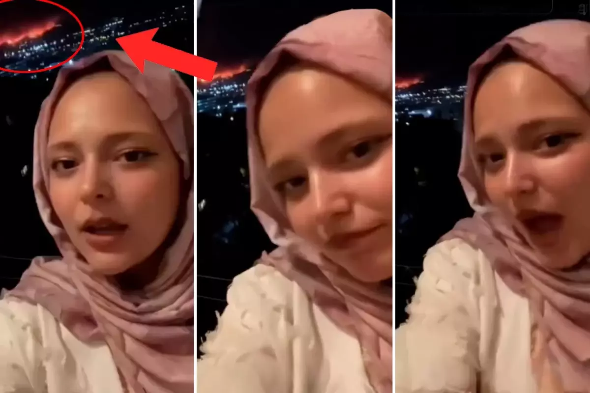 Bursa yanarken yangına karşı şarkı söyleyip eğlendi!