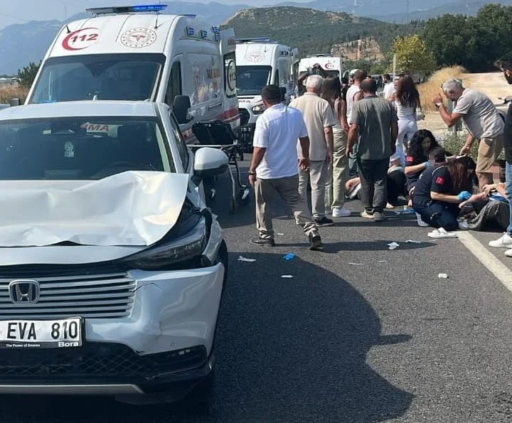 İnegöl yolunda kaza 1 ölü 4 yaralı