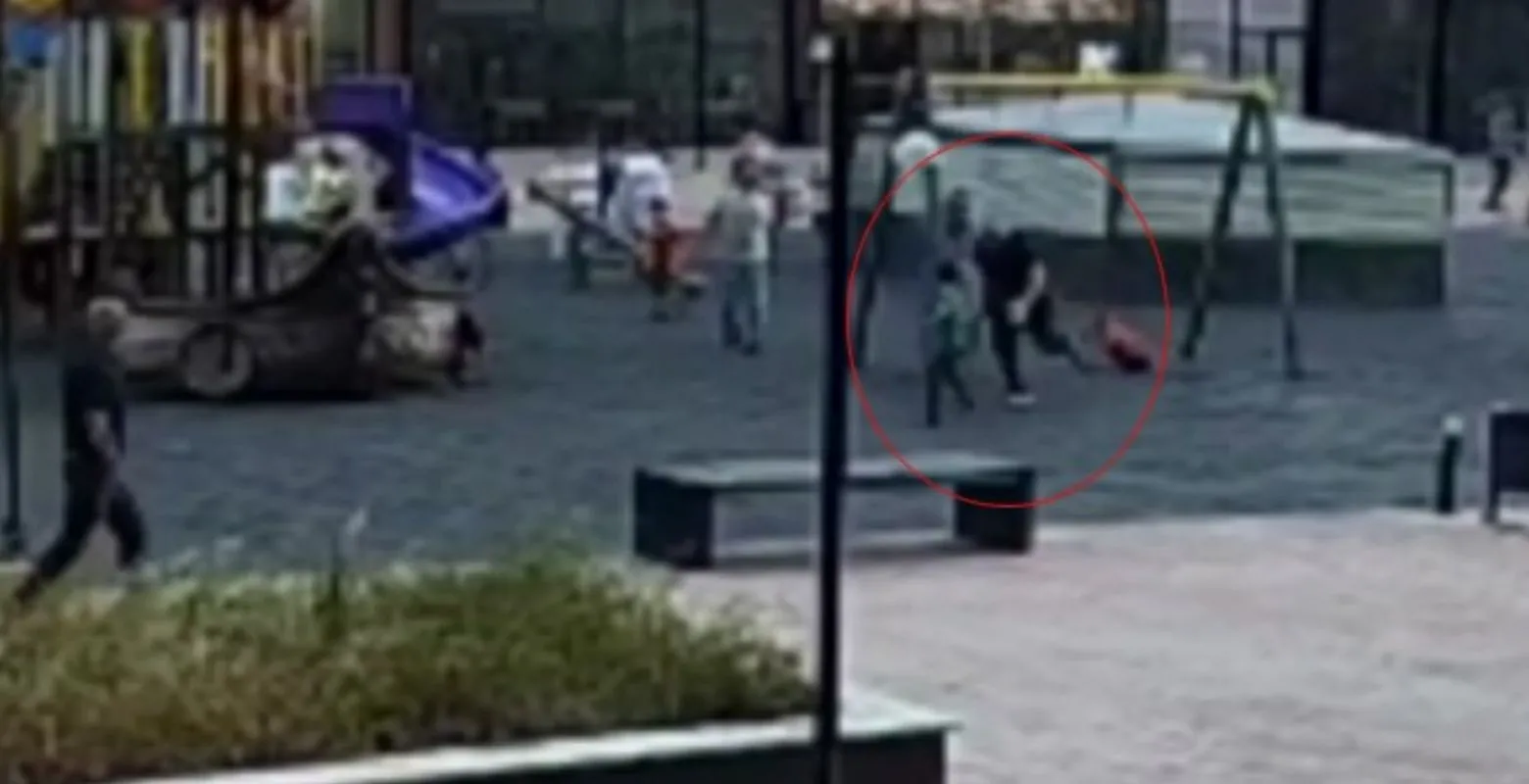 Parkta oynayan çocukları yerden yere vurdu!