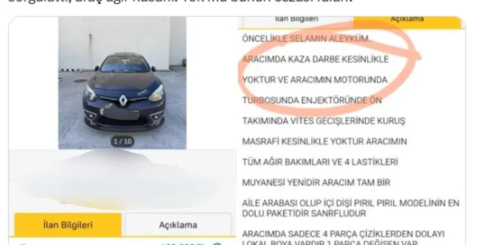 İnegöl’de 2. el araç ilanında skandal! “Kazası yok” dedi, ağır hasarlı çıktı