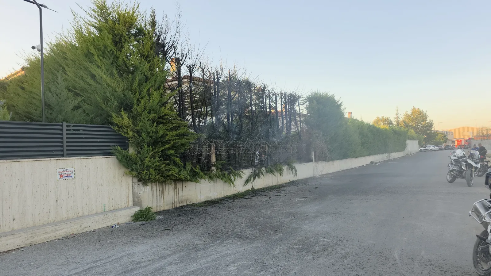 İnegöl’de sitede yangın paniği