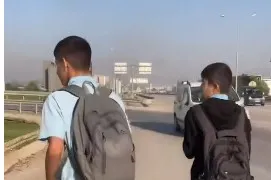 İnegöl'de otobüs bulamayan öğrenciler kilometrelerce yürüyor!