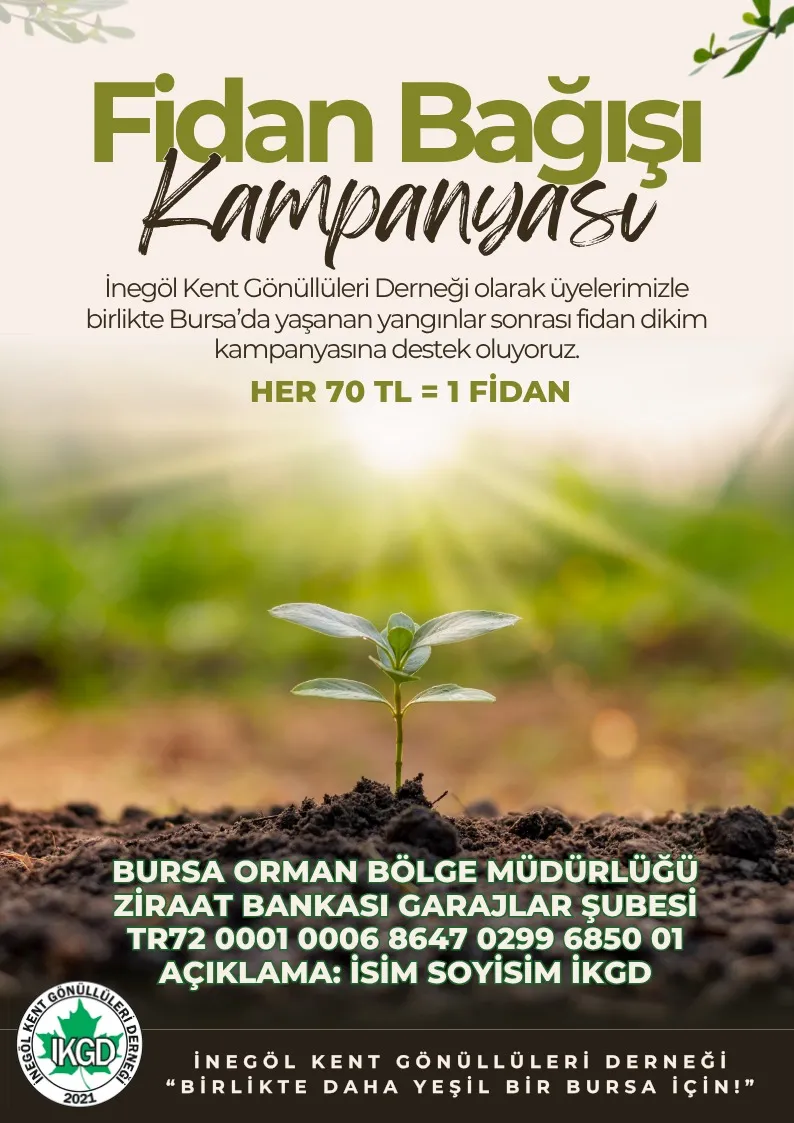 İnegöl Kent Gönüllüleriden doğaya umut veren destek