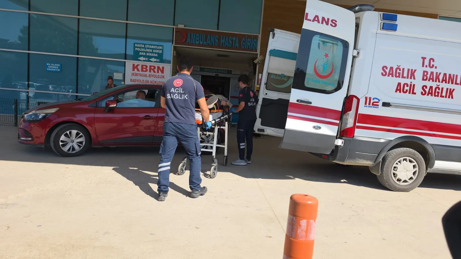 İnegöl'de ani fren kazası yürekleri ağza getirdi: 1 yaralı