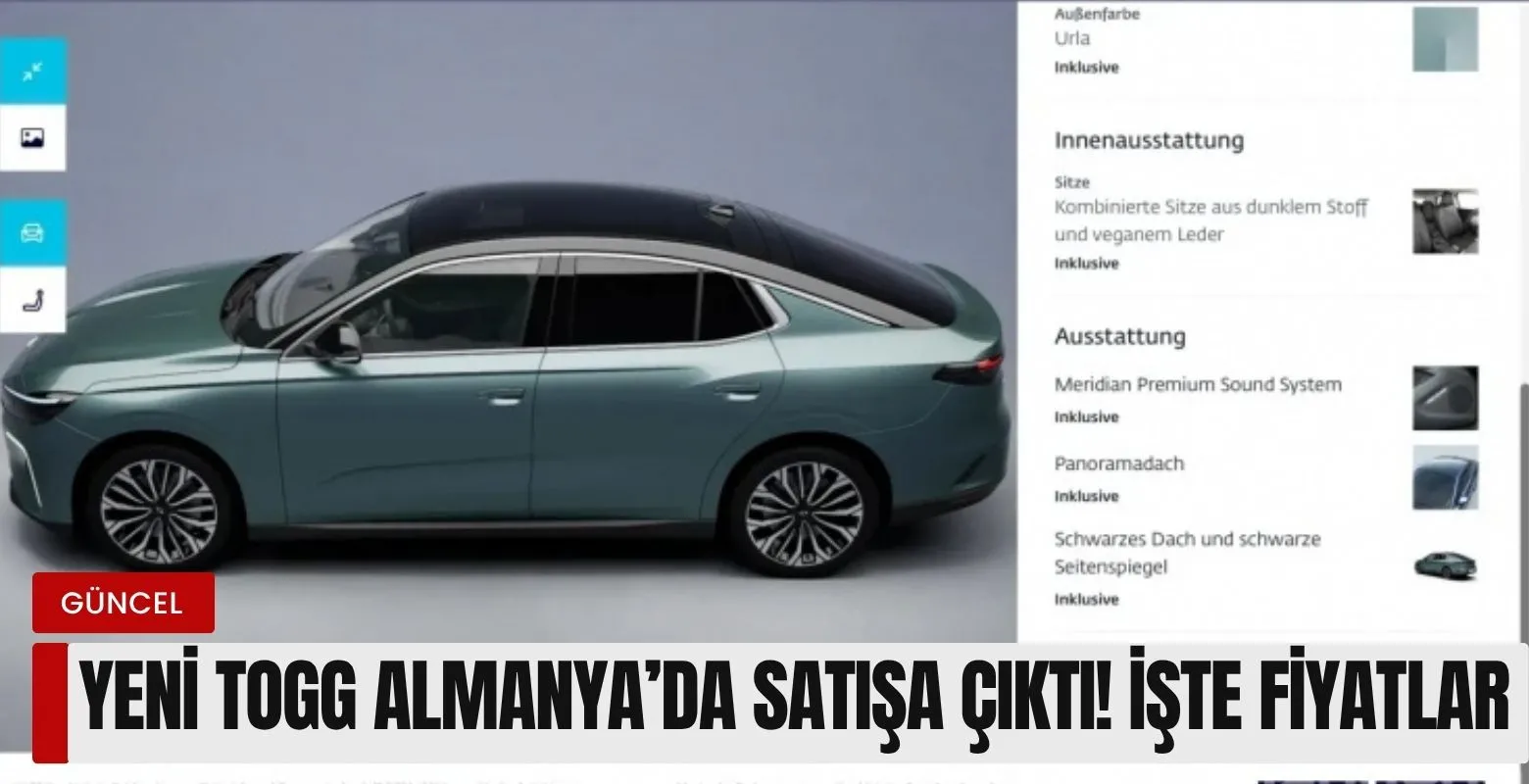 Yeni TOGG Almanya'da satışa çıktı! İşte fiyatlar