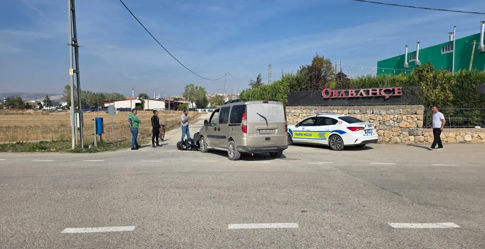 İnegöl'de korkutan kaza! 1 yaralı