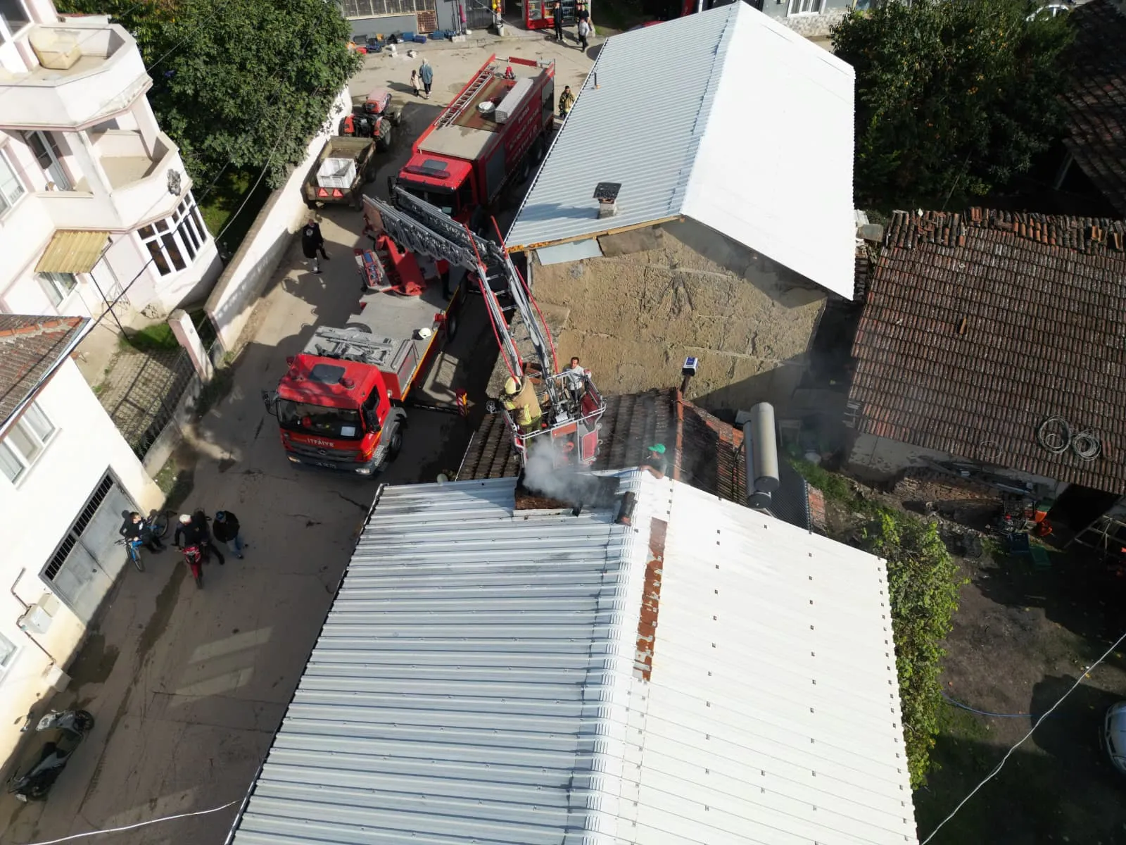 İnegöl'de panik yaratan yangın!