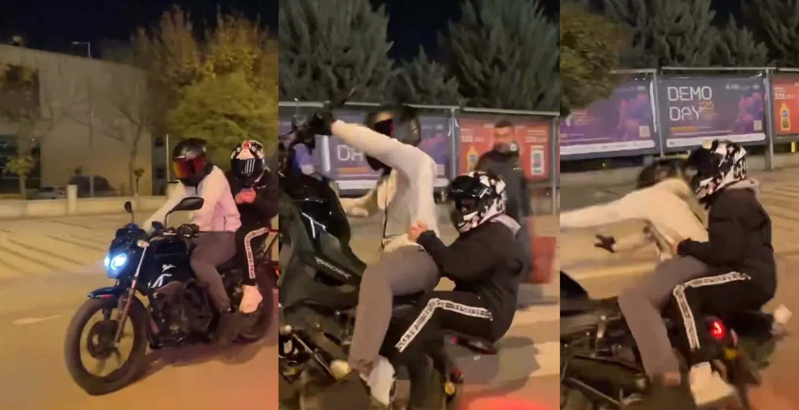 İnegöl’de motosiklet şovu kazayla bitti! O anlar kamerada