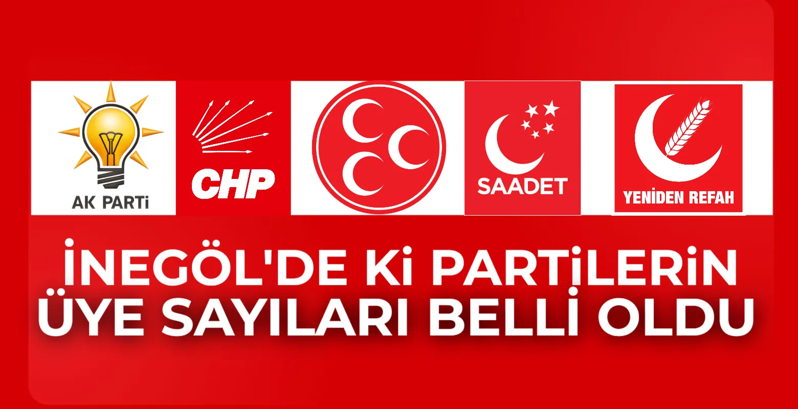 İnegöl’de Siyasi Partilerin Üye Sayıları Açıklandı! En Fazla Üye Hangi Partide?