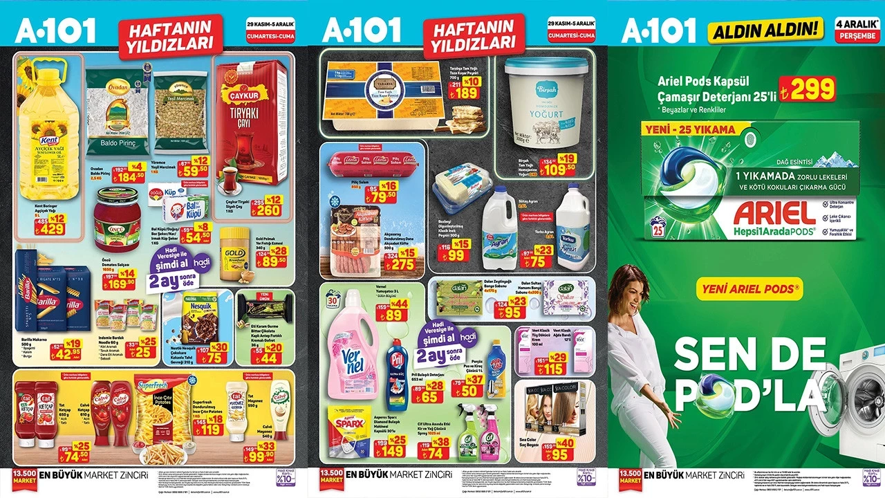 A101 29 Kasım-5 Aralık 2025 kataloğu ve haftanın yıldızları