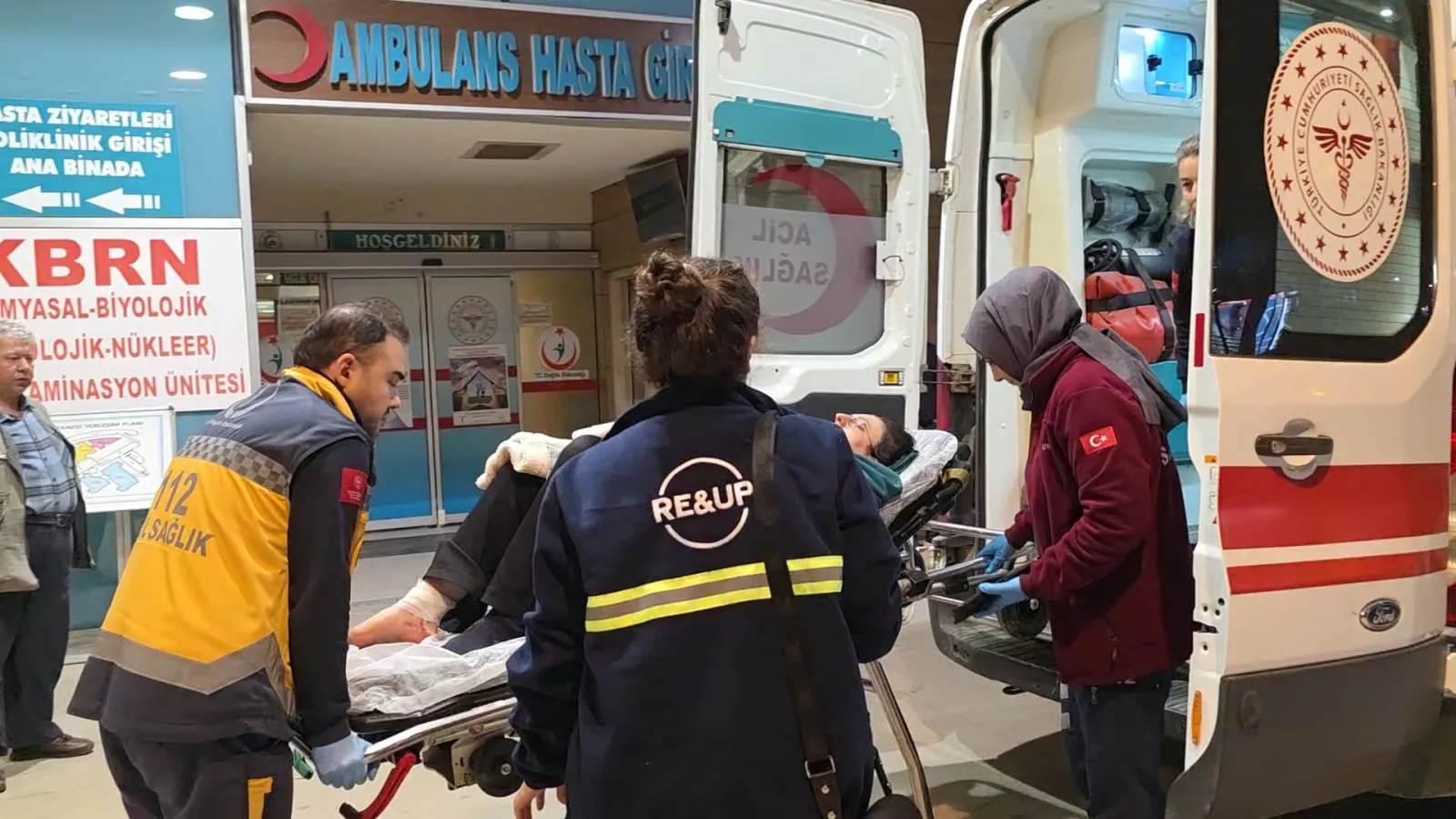Talihsiz kadın acı içinde hastaneye kaldırıldı
