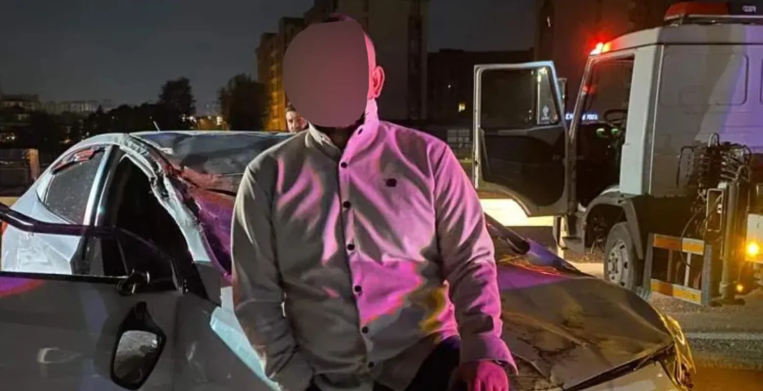 Araç perte çıktı burnu bile kanamadı