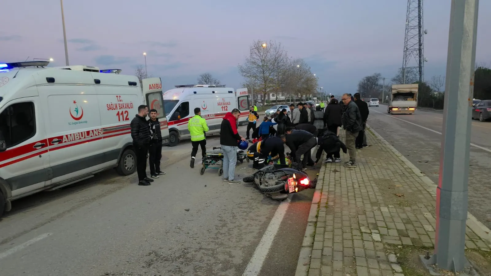 İnegöl'de feci kaza! Yaşlı kadın ağır yaralandı