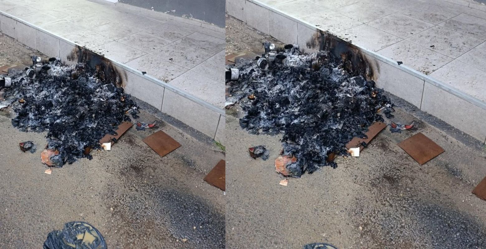 Mobilya mağazası önünde ateş yakıp alkol aldılar!