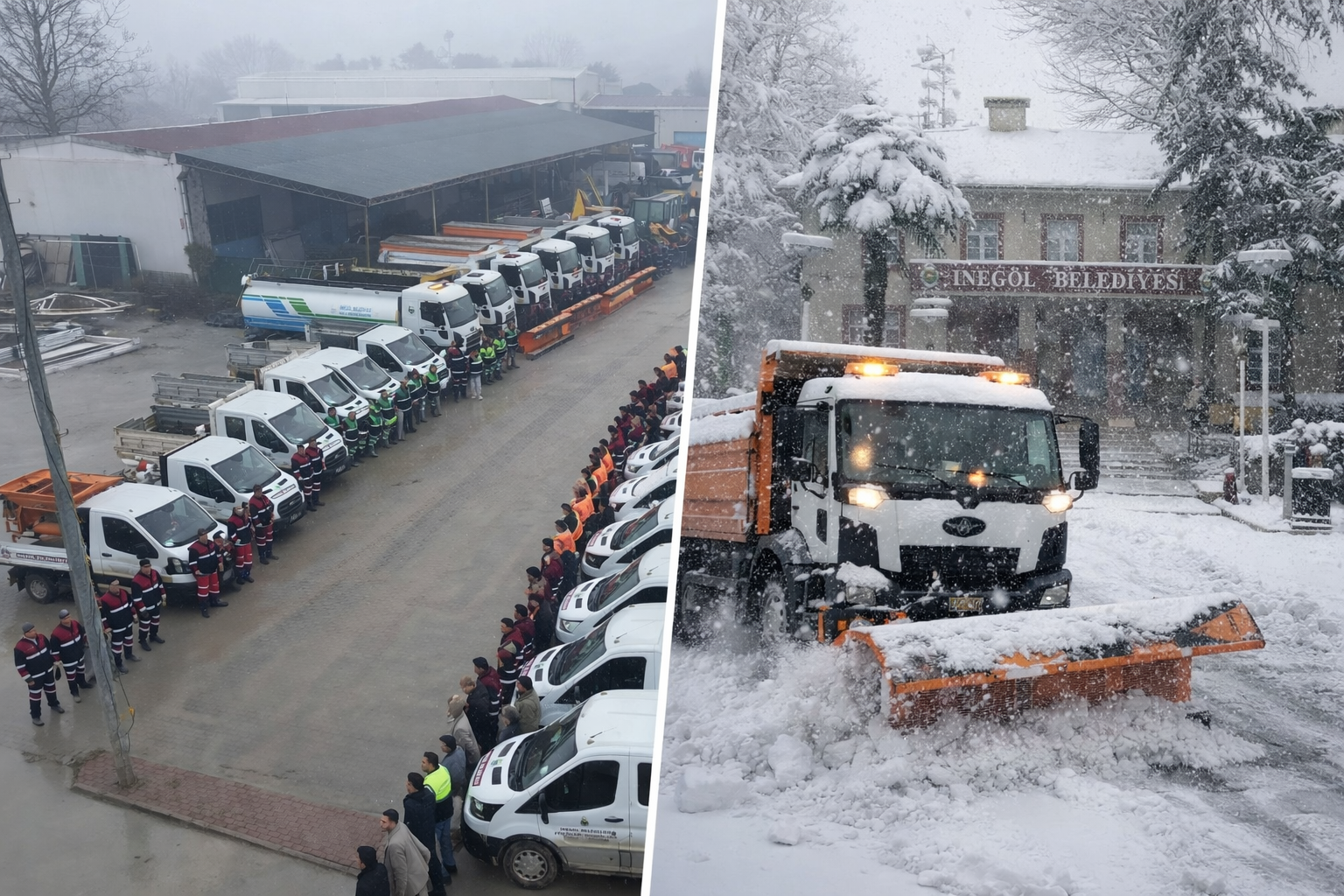Tarih Belli Oldu: İnegöl Belediyesi Kar Hazırlıklarına Başladı