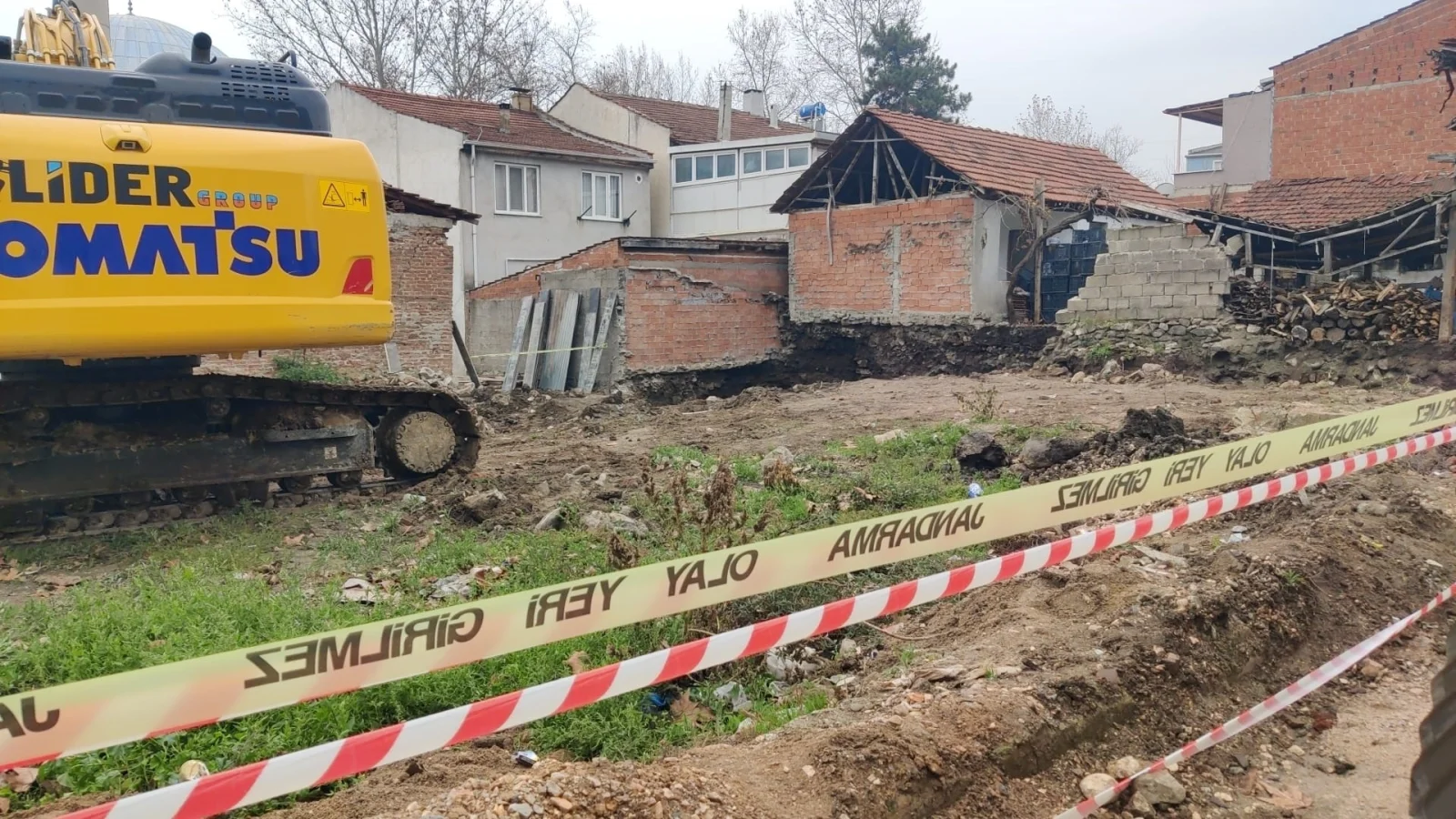 İnegöl'de inşaat kazısında insan kemikleri çıktı