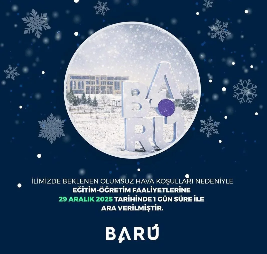 Bartın Üniversitesi’nde olumsuz hava nedeniyle eğitime ara