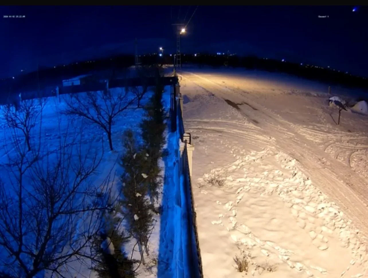 Malatya Akçadağ’da atmosfere giren meteor gökyüzünü aydınlattı