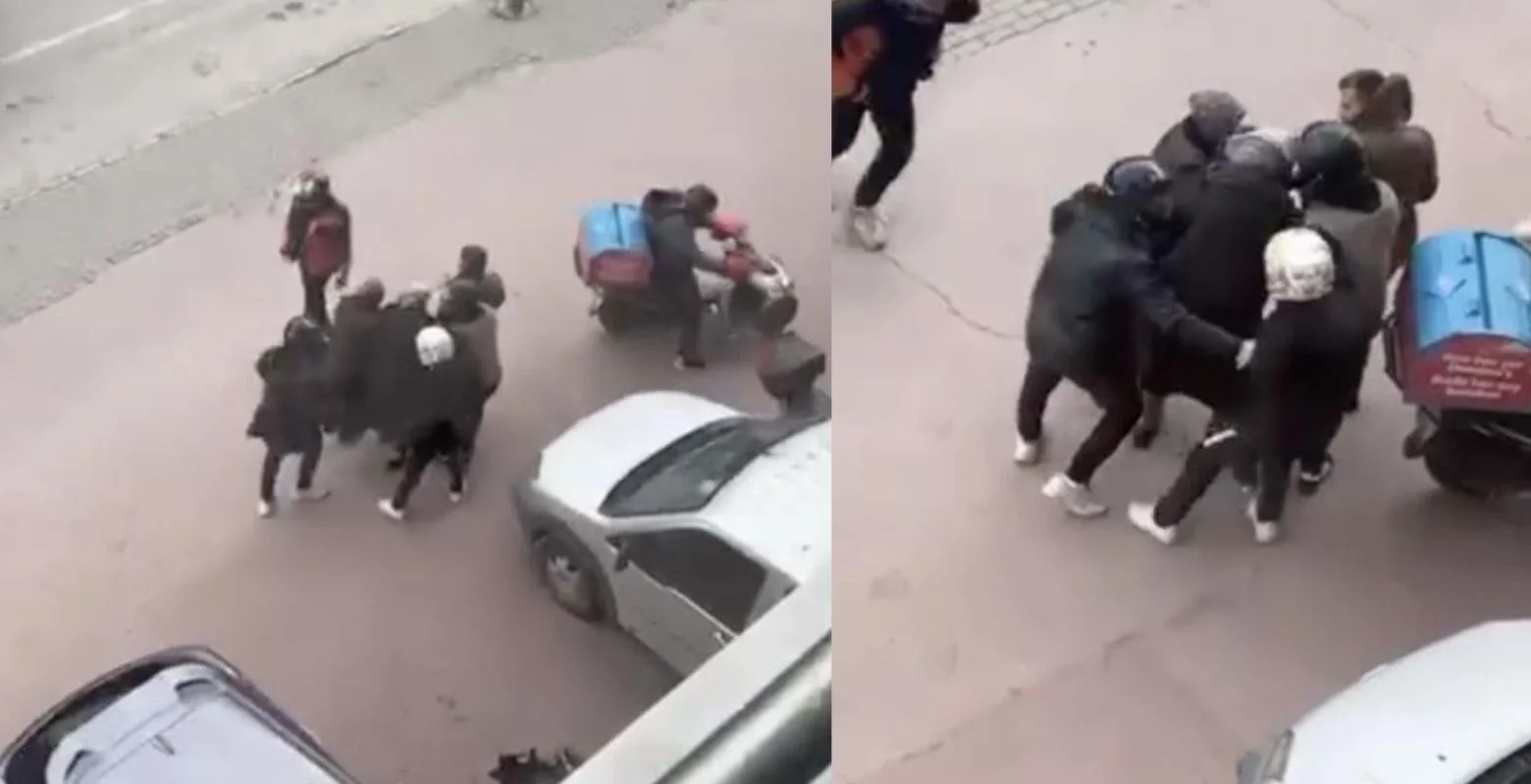 Yaşlı kadının etrafını bir anda sardılar